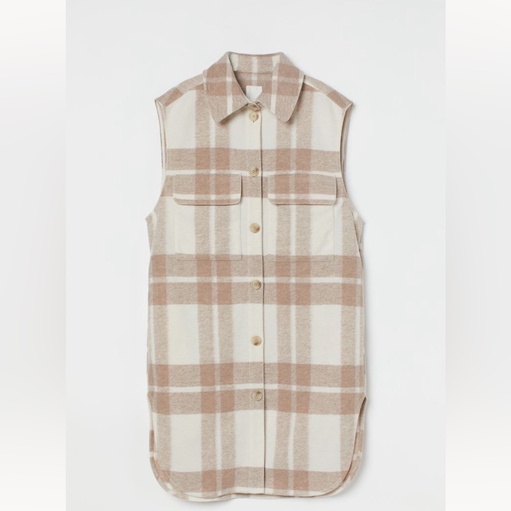 H&M Sleeveless Shirt Jacket